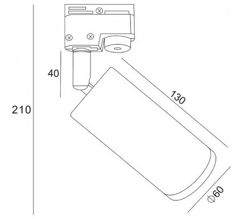 Трековый светильник Maytoni Unity Focus Design TR011-1-GU10-B Черный