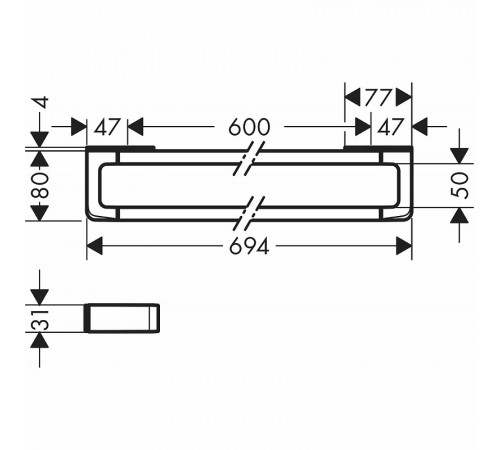 Полотенцедержатель Axor Universal Accessories 42832000 Хром