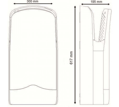 Сушилка для рук Nofer V-jet Triblade 01305.AS Металлик