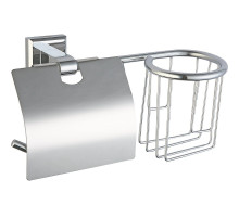 Держатель туалетной бумаги и освежителя воздуха Viko V-114 с крышкой Хром
