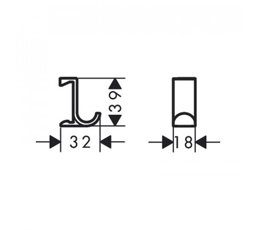 Крючок Hansgrohe WallStoris 27914670 Черный матовый