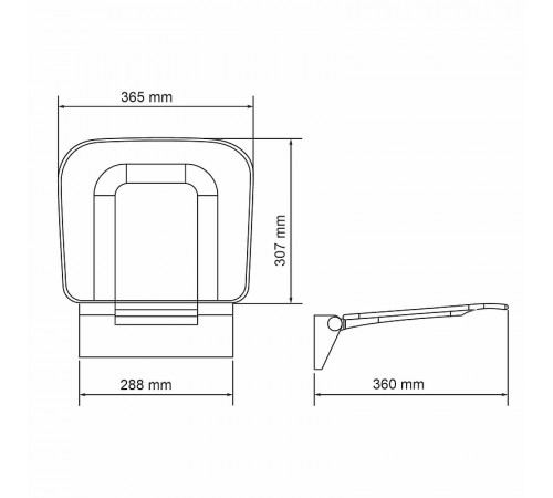 Сиденье для душа WasserKRAFT SS404 Черное