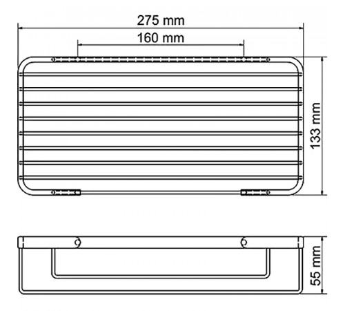 Полка корзина WasserKRAFT K-72222 Хром