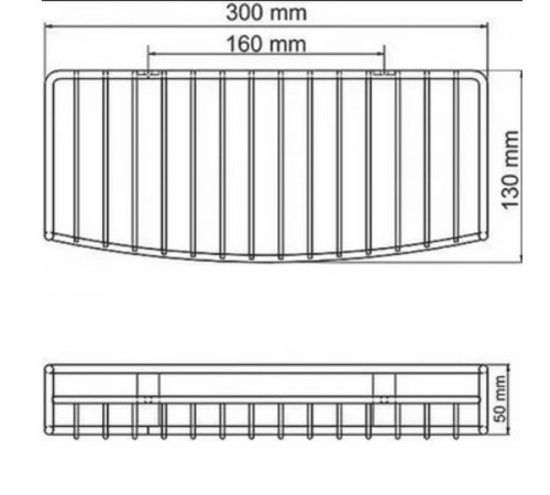 Полка корзина WasserKRAFT K-141122 Хром