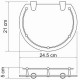 Стеклянная полка WasserKRAFT K-566 Хром