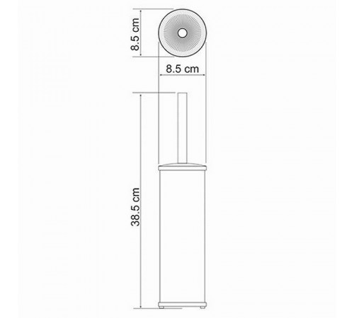 Ершик для унитаза WasserKRAFT K-1027 Хром