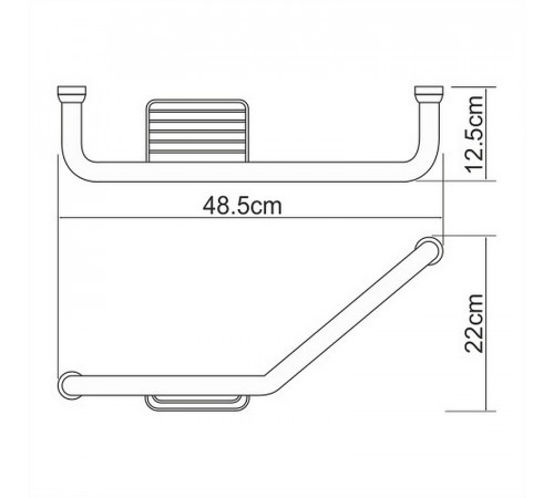 Поручень WasserKRAFT K-1077L Хром