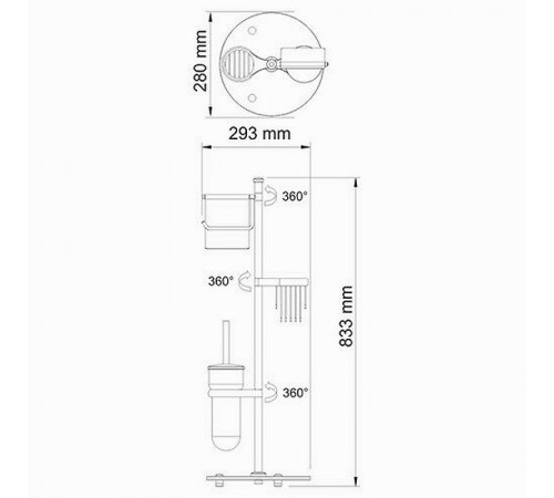 Напольная стойка WasserKRAFT K-1256 Хром