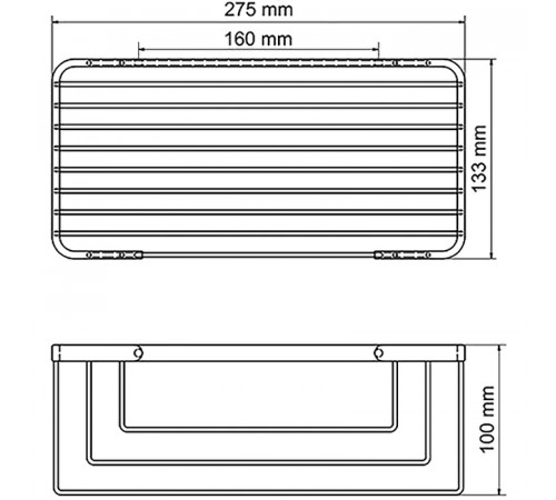 Полка корзина WasserKRAFT K-71133 Хром