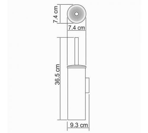 Ершик для унитаза WasserKRAFT K-1087 Хром