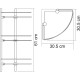 Стеклянная полка WasserKRAFT K-3133W угловая Белая