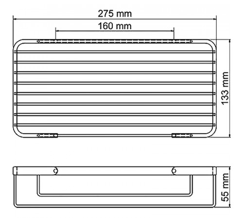 Полка корзина WasserKRAFT K-72233 Хром