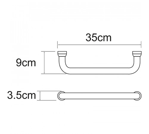 Поручень WasserKRAFT K-1066N Никель