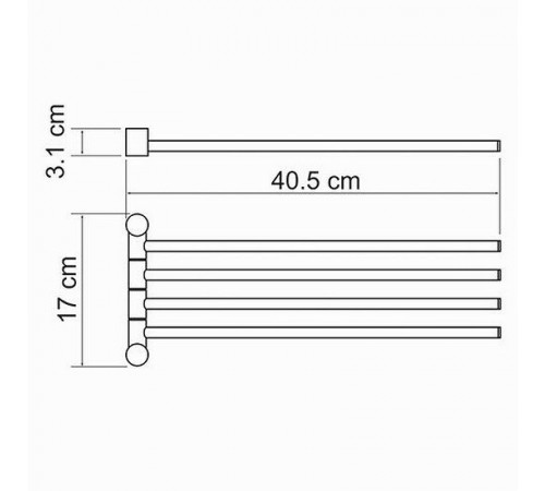 Полотенцедержатель WasserKRAFT K-1034 поворотный Хром