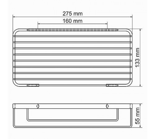 Полка корзина WasserKRAFT K-722 Хром