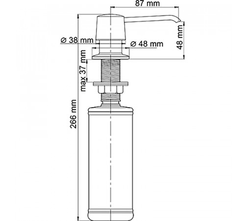 Дозатор для жидкого мыла WasserKRAFT K-1599 Хром матовый