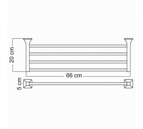 Полка для полотенец WasserKRAFT Wern K-2511 Хром