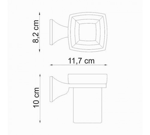 Стакан для зубных щеток WasserKRAFT Wern K-2528 Хром