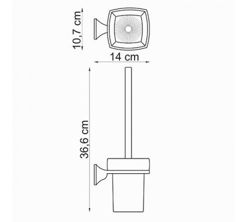 Ершик для унитаза WasserKRAFT Wern K-2527 Хром