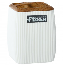 Стакан для зубных щеток Fixsen White Wood FX-402-3 Белый