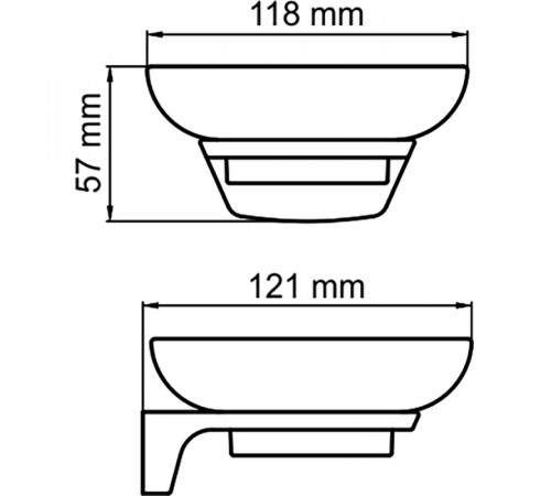 Мыльница WasserKRAFT Wiese K-8929 Оружейная сталь