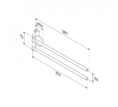 Полотенцедержатель AM.PM X-Joy A85A32622 поворотный Черный матовый