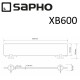 Стеклянная полка Sapho X-round black XB600 Черный