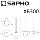 Ершик для унитаза Sapho X-round black XB300 Черный