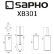 Ершик для унитаза Sapho X-round black XB301 Черный