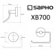 Держатель туалетной бумаги Sapho X-round black XB700 Черный