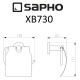 Держатель туалетной бумаги Sapho X-round black XB730 с крышкой Черный