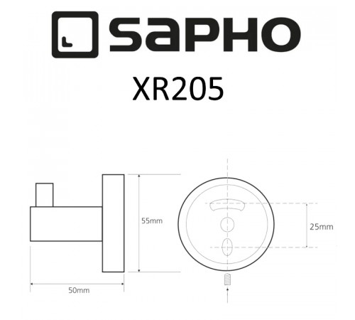 Крючок Sapho X-round XR205 Хром