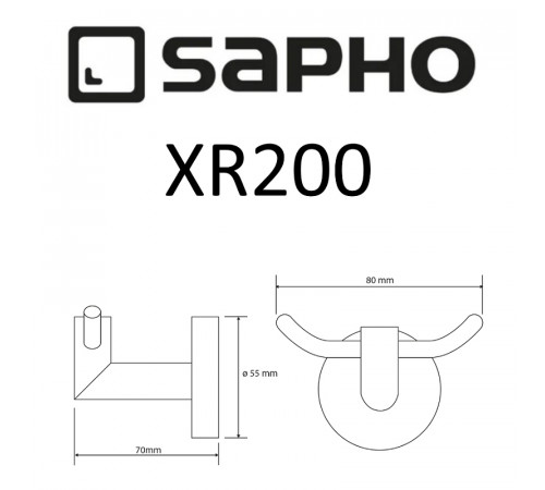 Двойной крючок Sapho X-round XR200 Хром