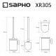 Ершик для унитаза Sapho X-round XR305 Хром