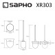 Ершик для унитаза Sapho X-round XR303 Хром