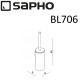 Ершик для унитаза Sapho X-round BL706 Хром