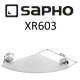 Стеклянная полка Sapho X-round XR603 угловая Хром