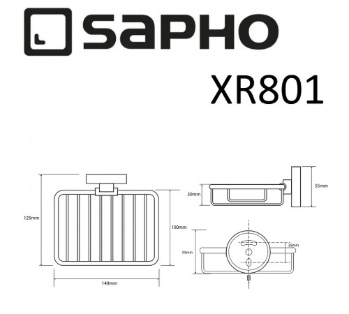 Держатель туалетной бумаги Sapho X-round XR705 с крышкой Хром