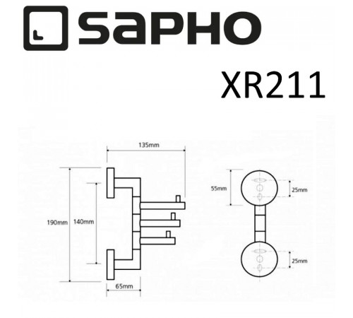 Полотенцедержатель Sapho X-round XR211 Хром