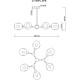 Люстра Artelamp Yuka A7759PL-6PB Дымчатая Полированная медь
