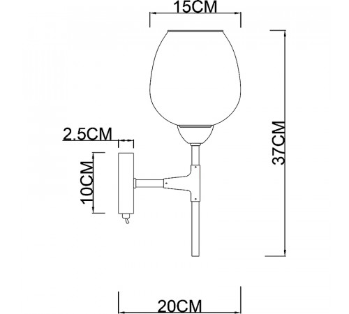 Настенный светильник Artelamp Yuka A4103AP-1CC Белый Хром