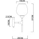 Настенный светильник Artelamp Yuka A4103AP-1CC Белый Хром