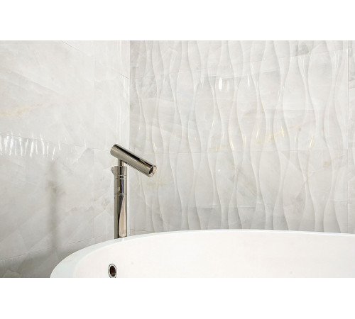 Керамическая плитка Porcelanite Dos 1217 Rectificado White Decor настенная 40х120 см