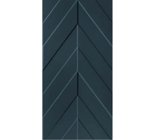 Керамическая плитка Marca Corona 4D Chevron Deep Blue Matt Rett настенная 40х80 см