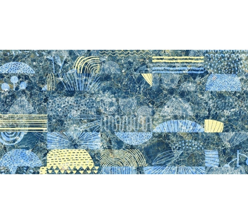 Керамогранит Bluezone Rockstone Azure Decor Nebula Series 60х120 см