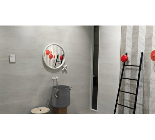 Керамическая плитка Porcelanite Dos 9542 Sakai Silver Relieve Hiroki PCD000043 настенная 30х90 см