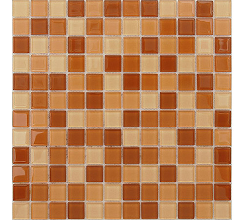 Стеклянная мозаика Caramelle mosaic Acquarelle 4 мм Habanero 29,8x29,8 см