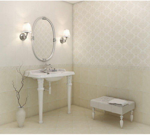 Керамический бордюр GlobalTile Adele Бежевый Versale B24AW0701M 7,7х27 см