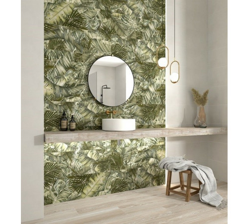 Керамическая плитка Pamesa Ceramica Ageri/Trend/Cr.Cellini Vegetal Trend Green Rect. 031.627.0110.10289 настенная 33,3х100 см