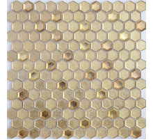 Стеклянная мозаика Caramelle mosaic Alchimia Aureo grani hexagon 30x30 см